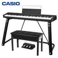 CASIO 卡西欧 电钢琴 CDP-S150时尚便携式 88键通用考级钢琴套机（黑色单机+木质琴架+三踏板）