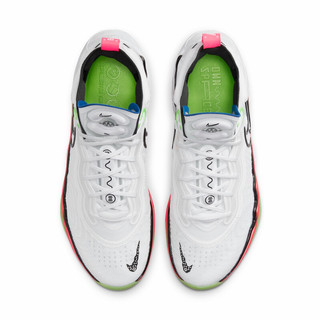 NIKE 耐克 Air Zoom G.t. Run Ep 中性篮球鞋 DX4110-101 白色/黑/白色/冲击绿/赛车粉/荷兰橙 44.5