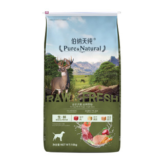 移动端、京东百亿补贴：伯纳天纯 丛林探秘系列 三种肉全阶段生·鲜犬粮10kg+狗风干零食20g