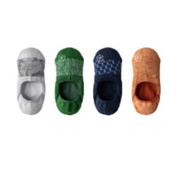 Bananain 蕉内 男士棉质船袜套装 4P-BS500E-wZtx 肌理款 4双装(水灰+草绿+藏蓝+橙色) 44-46