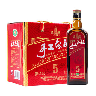 塔牌 绍兴黄酒五年手工冬酿500ml*6瓶整箱加饭花雕酒正宗绍兴老酒