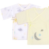 PLUS会员：全棉时代 婴儿短款纱布和袍 2件装