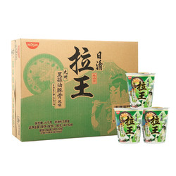 NISSIN 日清食品 拉王 九州黑蒜油豚骨风味 80g*12杯