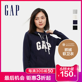 Gap 盖璞 女士连帽卫衣外套 624758 黑色 XL