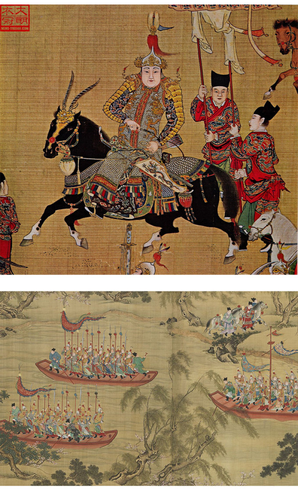 乌衣巷明制汉服甲胄环臂甲蓝色单只