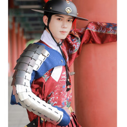 乌衣巷 明制汉服甲胄 环臂甲 蓝色单只