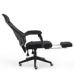 习格 929 人体工学电脑椅+搁脚 黑色