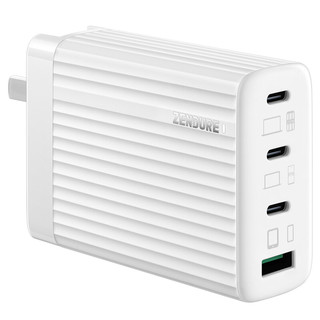 ZENDURE 征拓 SuperPort S4 氮化镓充电器 三Type-C/USB-A 100W 白色