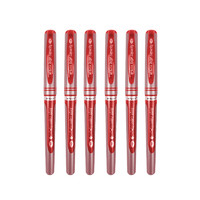 M&G 晨光 1.0mm签字笔加粗黑色碳素中性笔芯加粗顺滑练字大容量商务笔宝珠硬笔书法水笔芯13604签名笔红色