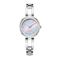 CITIZEN 西铁城 手表光动能 时尚休闲女表 不锈钢表带优雅百搭腕表