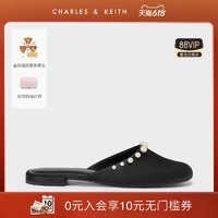 CHARLES & KEITH CHARLES＆KEITH22夏季新款CK1-70900364女士珍珠装饰平跟穆勒鞋