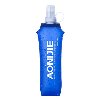 AONIJIE 奥尼捷 运动软水壶可塑性软水袋可折叠越野跑步水袋 SD19-蓝色 450ml软水壶 送防尘盖