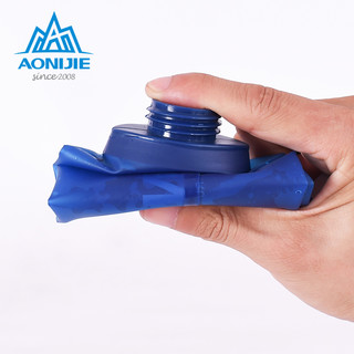 AONIJIE 奥尼捷 运动软水壶可塑性软水袋可折叠越野跑步水袋 SD19-蓝色 450ml软水壶 送防尘盖