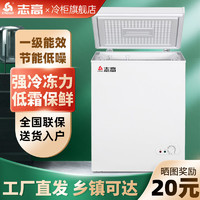 CHIGO 志高 官方正品志高冰柜小型家用宿舍冷冻冷藏两用单门冰箱卧式冷冻冰柜