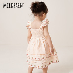 Milkbarn 2022儿童吊带连衣裙夏季薄款背心裙女童夏装女宝宝公主裙