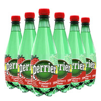 perrier 巴黎水 充气天然矿泉水 草莓味 500ml*6瓶
