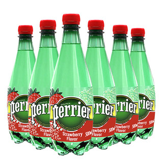 perrier 巴黎水 充气天然矿泉水 草莓味 500ml*24瓶