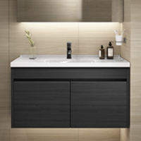VINDAZ 卫达斯 WDZ-YG01 实木浴室柜+抽拉龙头 黑色 80cm 普通款