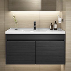 VINDAZ 卫达斯 WDZ-YG01 实木浴室柜+面盆龙头 黑色 70cm 普通款