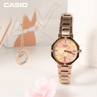 CASIO 卡西欧 29-35mm石英腕表 SHE-4543CG-4AUPRL