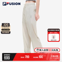 FILA 斐乐 FUSION斐乐潮牌女子长裤2022秋季新款宽松休闲阔腿薄款长裤