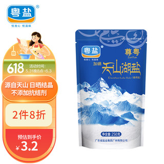 YUEYAN 粤盐 ZUNYUE 尊粤 加碘 天山湖盐 250g