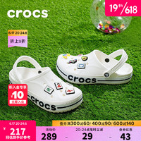 crocs 卡骆驰 洞洞鞋男卡骆驰透气防滑凉鞋女包头沙滩鞋外穿凉拖鞋|205089 38 白/深蓝-126