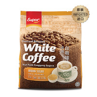 SUPER 进口黄糖味炭烧白咖啡3合1速溶咖啡540g/袋