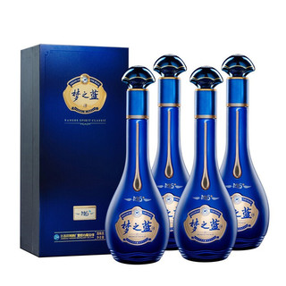 YANGHE 洋河 梦之蓝 蓝色经典 M6+ 52%vol 浓香型白酒 550ml*4瓶 整箱装
