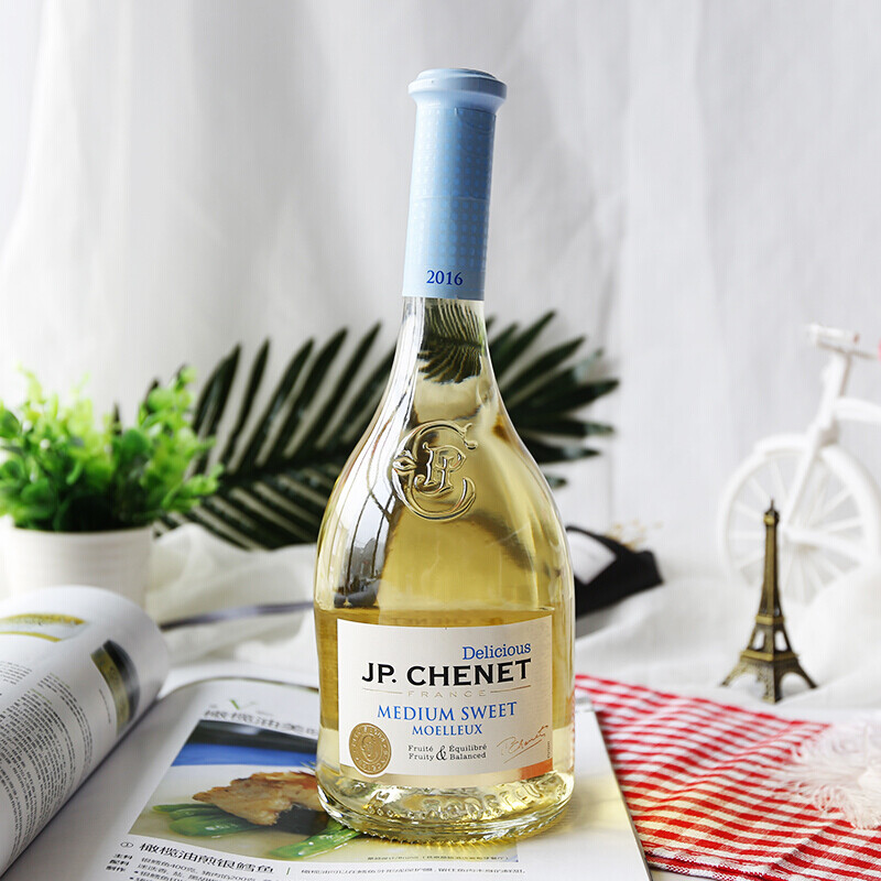 J.P.CHENET 香奈 半甜型白葡萄酒 750ml 法国原装进口