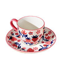 佳佰 JB-0910 草莓咖啡杯 180ml 粉色