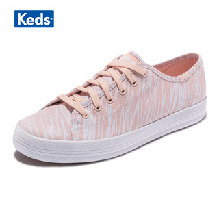 Keds 旗舰店粉色浅蓝色女帆布鞋低帮休闲鞋板鞋WF63094
