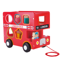 PLUS会员：Hape 儿童木质玩具 伦敦巴士
