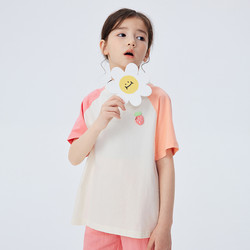 MQD 马骑顿 女童22夏新款圆领T恤 150 海棠粉