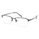 essilor 依视路 钻晶A4 1.60非球面镜片*2+钛架-半框-T003-黑色钛架眼镜架