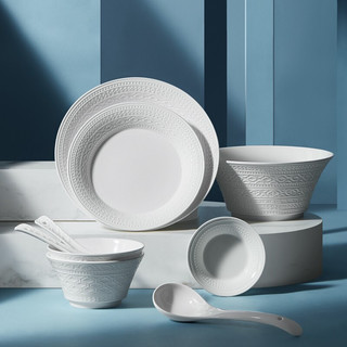 玛戈隆特 餐具碗碟套装高端陶瓷国瓷礼品包装事事如意2-4-6人份 2人份