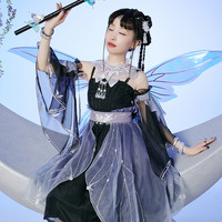 十三余 小豆蔻儿x剑网3 汉元素 国风连衣裙+云肩+羽袖 三件套 SYS143413