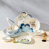 摩登主妇 碗具套装菜碟家用陶瓷可爱儿童饭碗盘