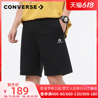 CONVERSE 匡威 裤子男裤2022夏季新款五分裤休闲黑色运动裤短裤10020349-A01