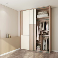 SOGAL 索菲亚 定制衣柜推拉门极简线条大容量窄框趟门款式可调移门衣柜