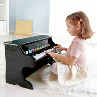 Hape 德国hape儿童钢琴木质机械玩具早25键钢琴,黑色E846