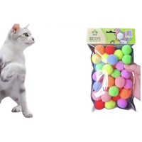 逗猫小球玩具彩色弹力球3cm*30只装