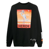 HERON PRESTON 男士仙鹤印花圆领卫衣 HMBA014F20JER019