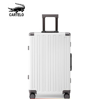卡帝乐鳄鱼 铝框行李箱万向轮28旅行箱20寸登机箱子24寸男女拉杆箱 C611