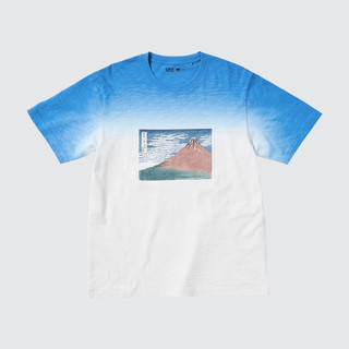优衣库 男装/女装 (UT) Hokusai Fuji印花T恤(短袖) 442279 180/108B/XL 61 水蓝色