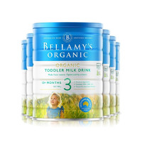 PLUS会员：BELLAMY'S 贝拉米 婴儿配方奶粉 3段 900g*6罐