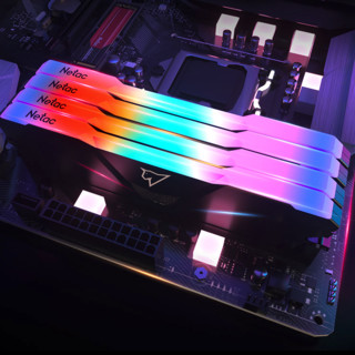 Netac 朗科 绝影RGB系列 C18 DDR4 3600MHz RGB 台式机内存 灯条 黑色 16GB 8GBx2