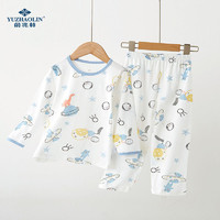 YUZHAOLIN 俞兆林 儿童睡衣套装纯棉夏季薄款宝宝空调服男童女童家居服两件套