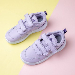 男婴童时尚舒适透气低帮绑带跑步鞋运动鞋儿童鞋小白鞋 24 紫色