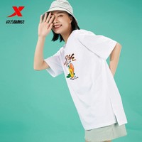 XTEP 特步 宽松T恤女短袖2022夏季新款运动上衣女装下半身下衣T恤女